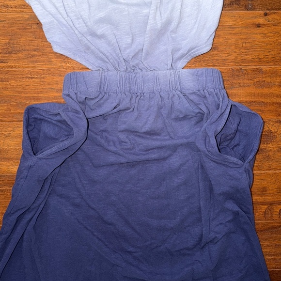 T.La Anthropologie Open-Backed Maxi Blue Ombré Dress, size small - Picture 6 of 11